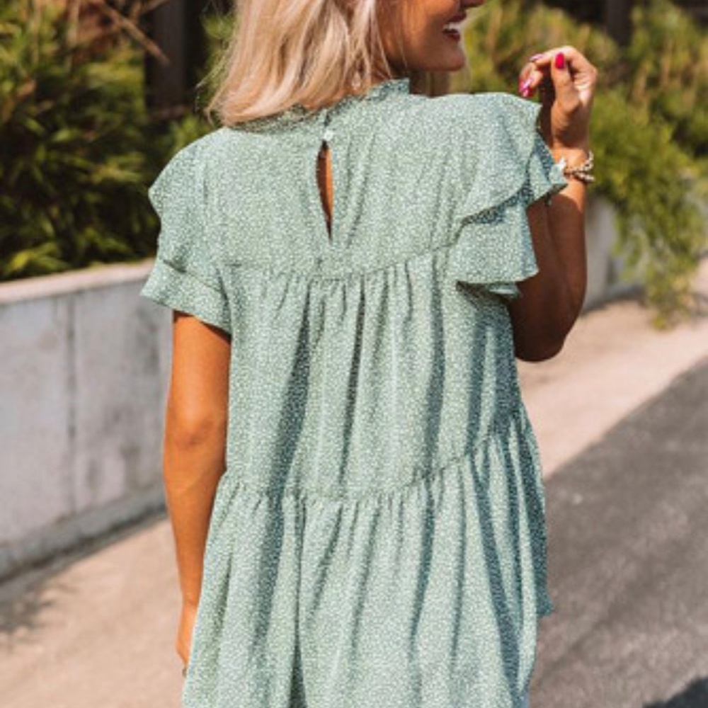 Forget Me Not Ruffle Top - Picture 2 of 2